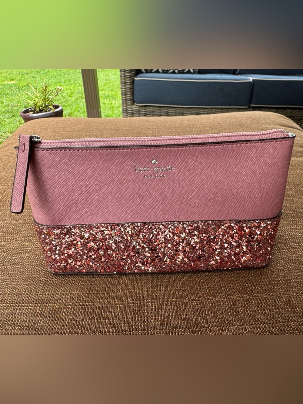 Kate Spade Little Shiloh All That Glitters Cosmetic Make-up Bag Clutch